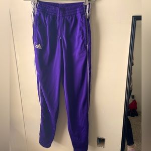 Royal purple Draw String Adidas sweat pants